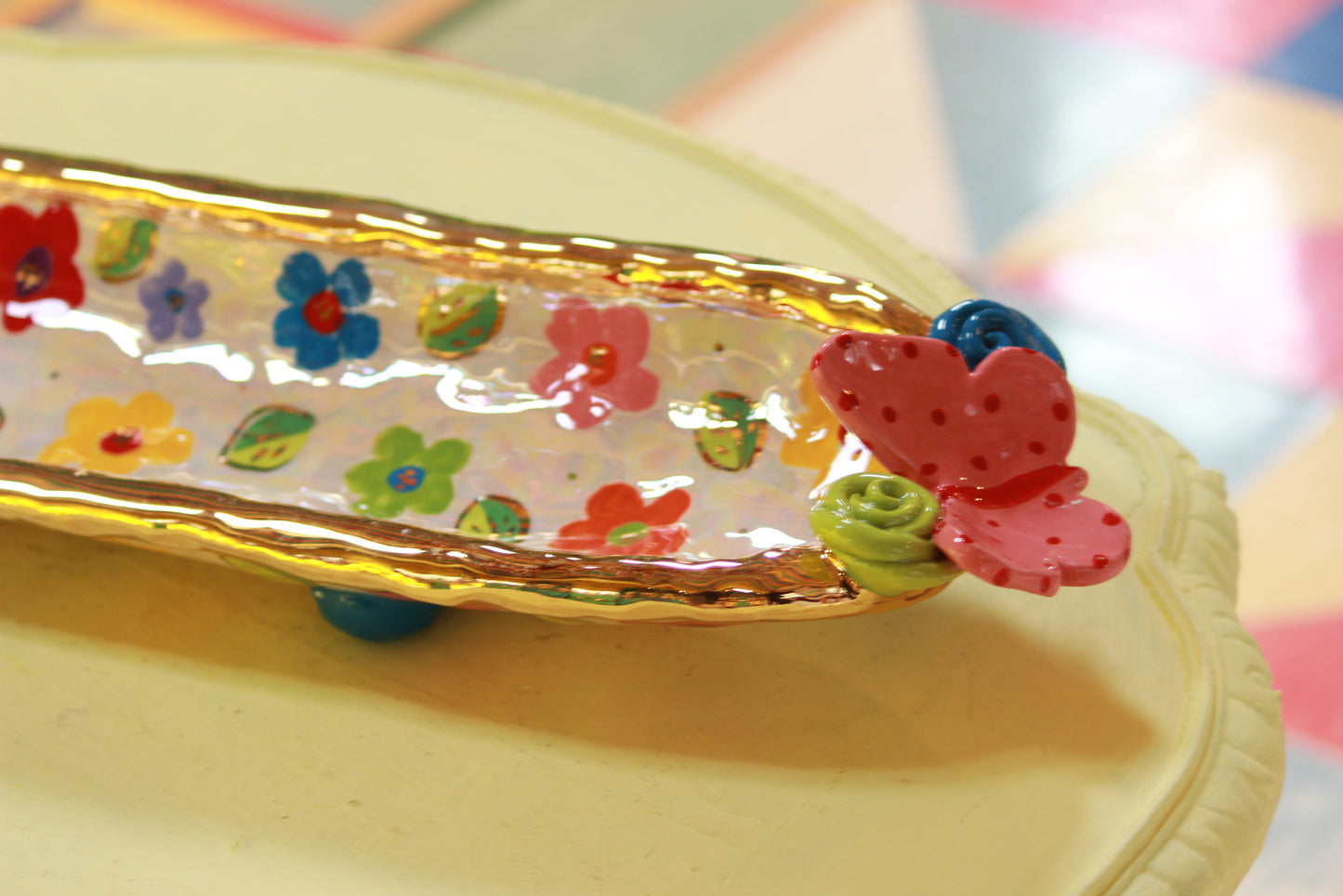 Butterfly and Daisy Baguette Tray