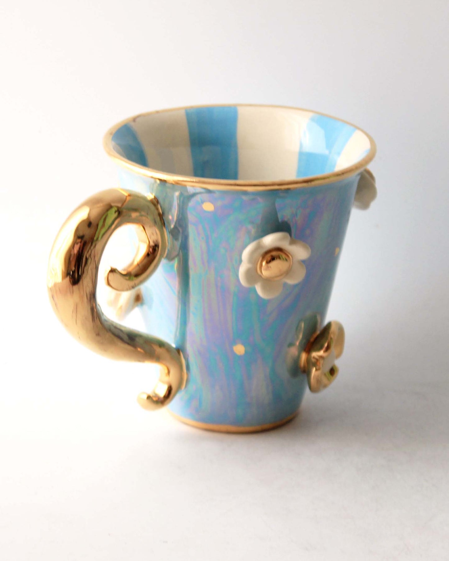 Daisy Studded Mug Blue with Lady Gaga Handle