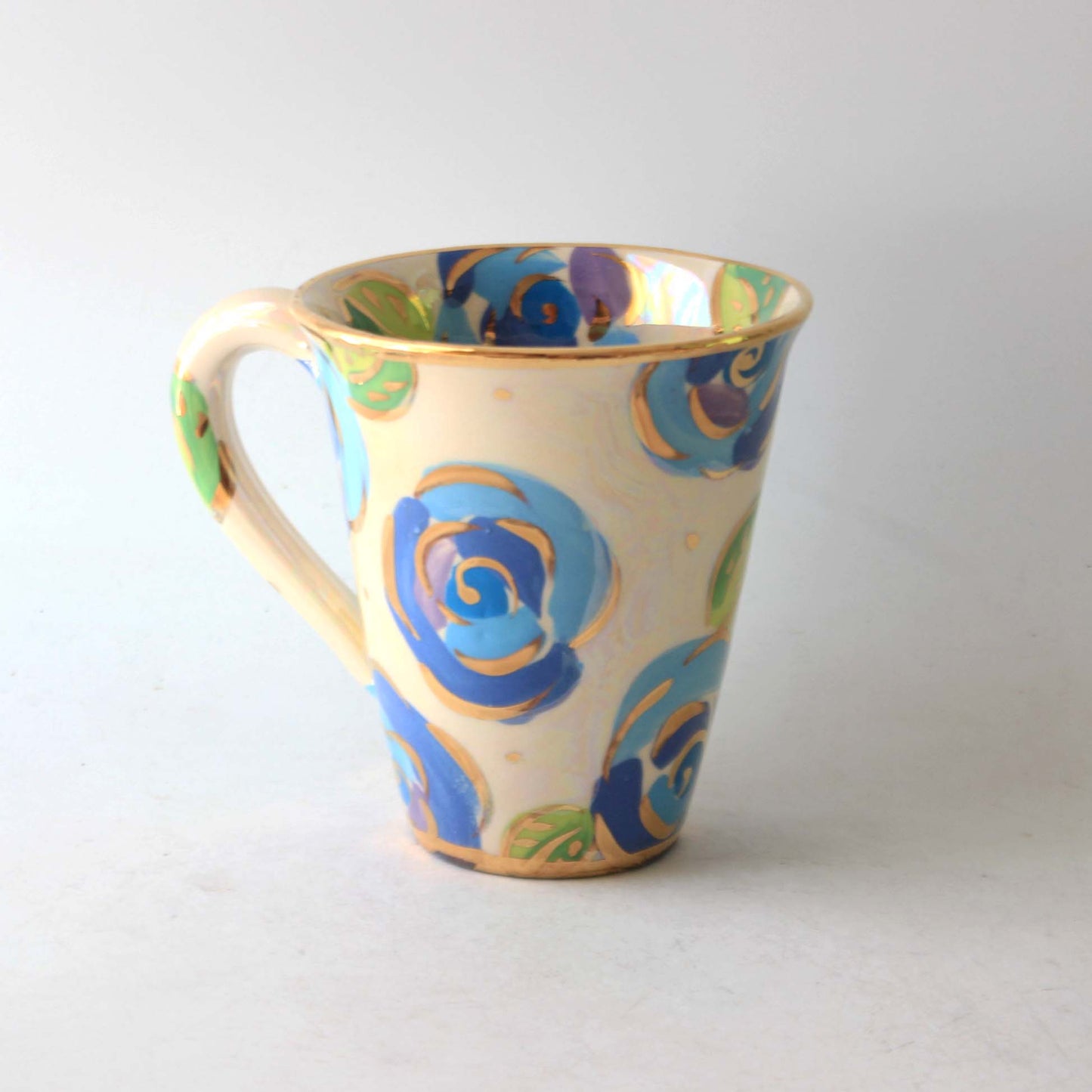 New Shape Large Mug Pale Rose Blue