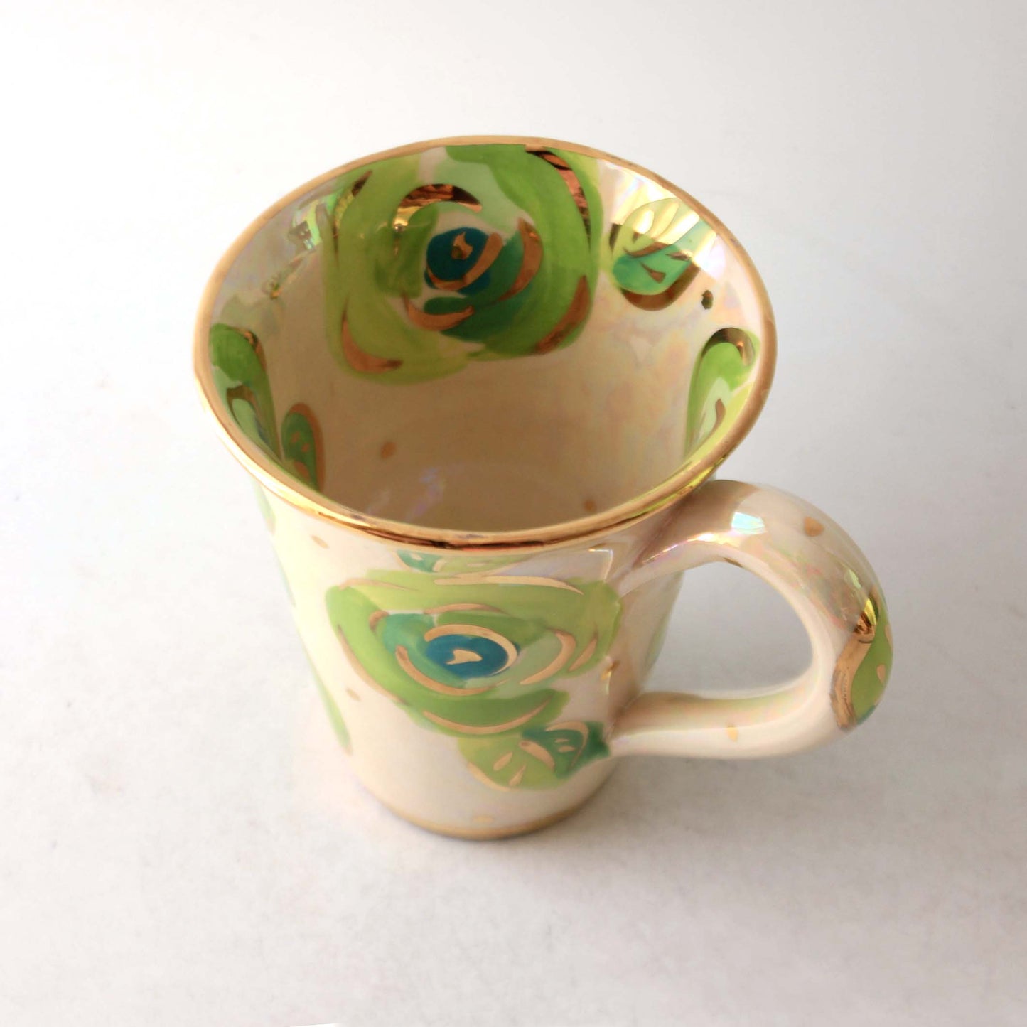New Shape Large Mug Pale Rose Green