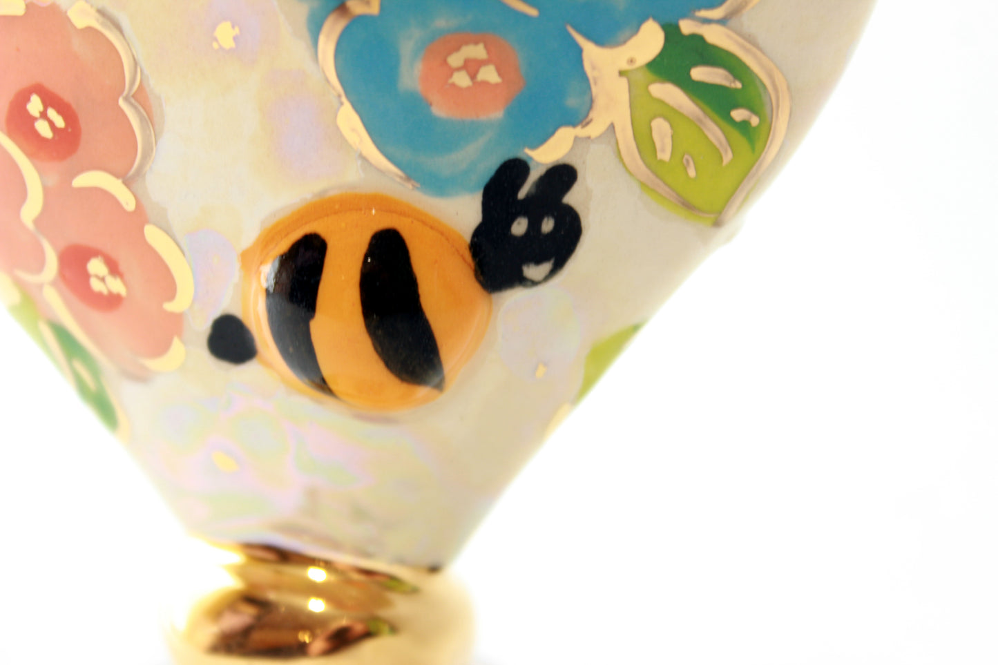 Butterfly Studded Baby Heart Vase with Bugs