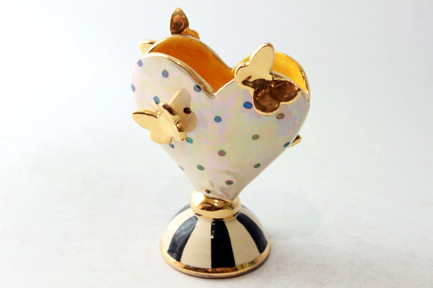 Butterfly Studded Baby Heart vase