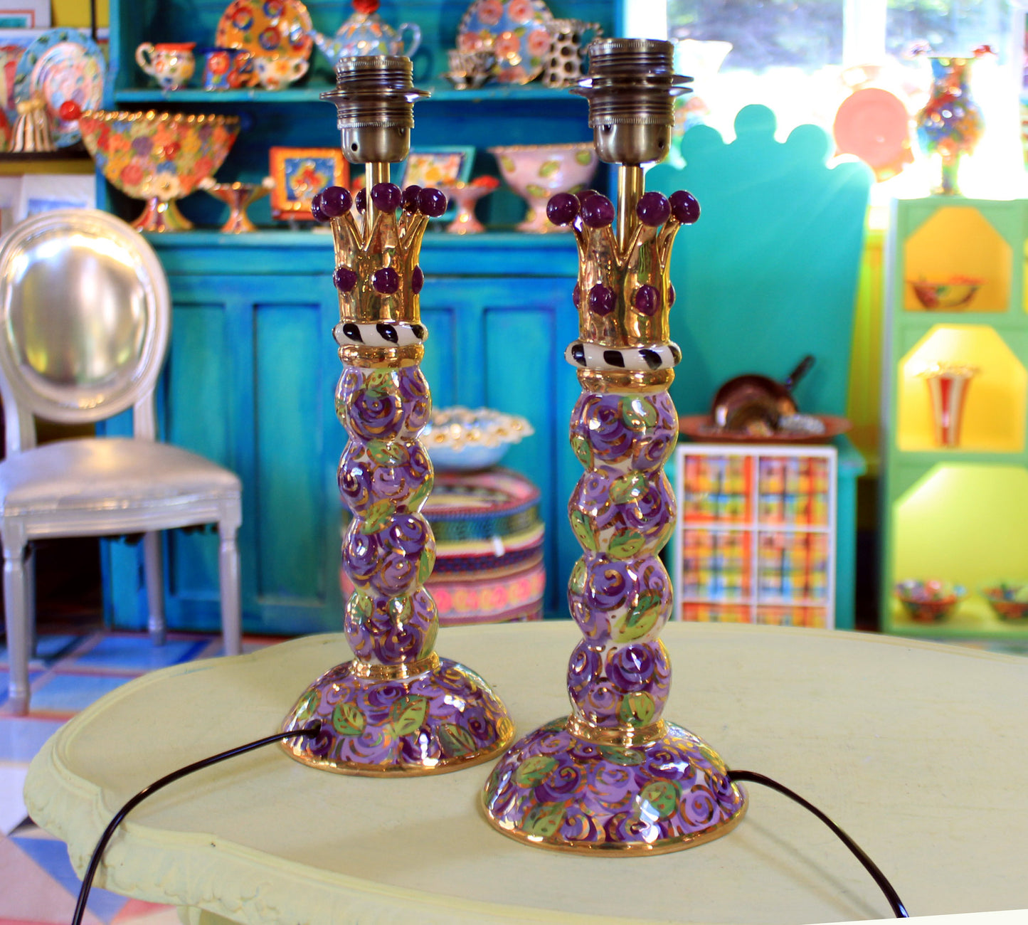 Beaded Candlestick Table Lamp
