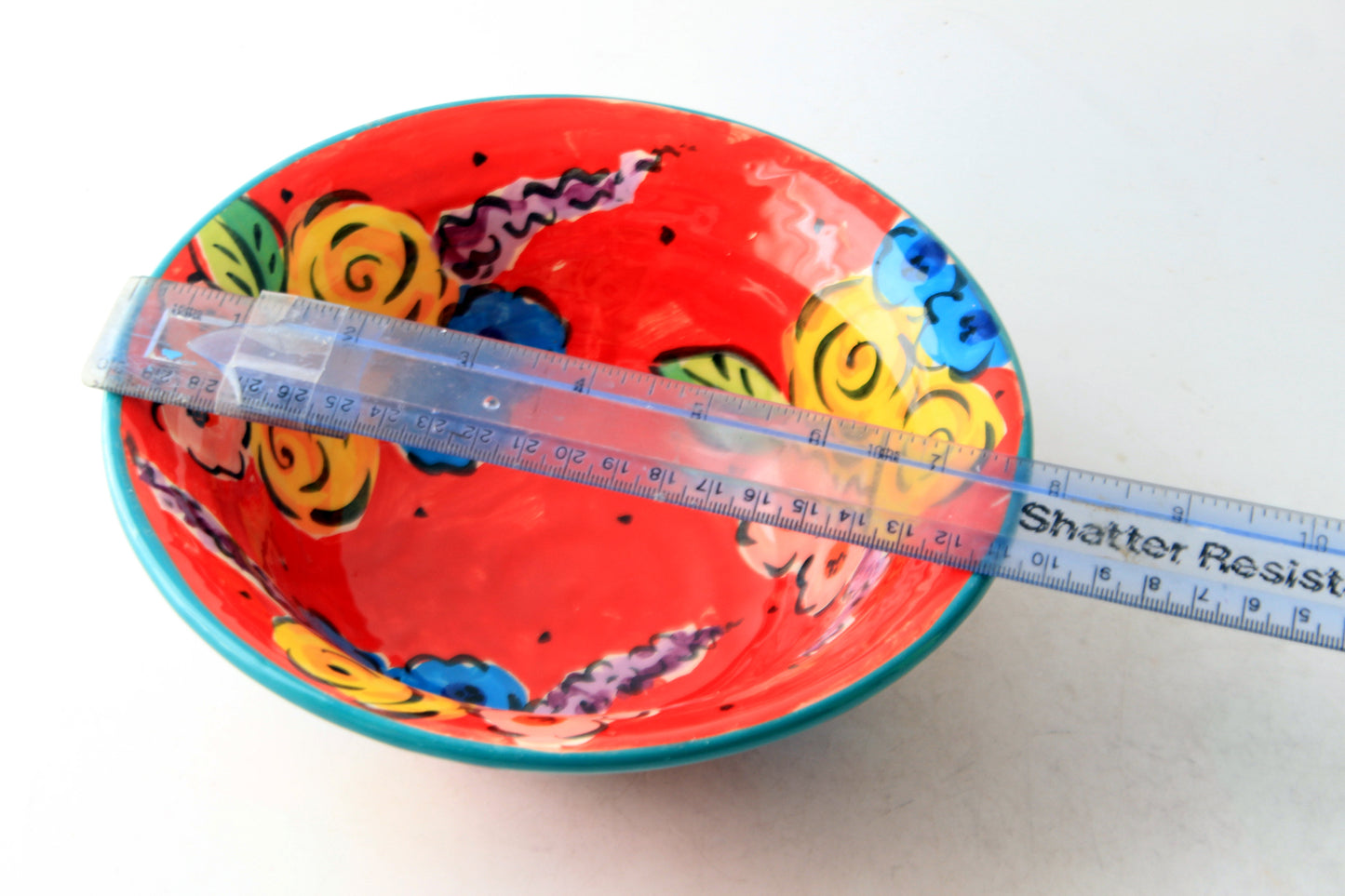 Cereal Bowl Red Summer Floral