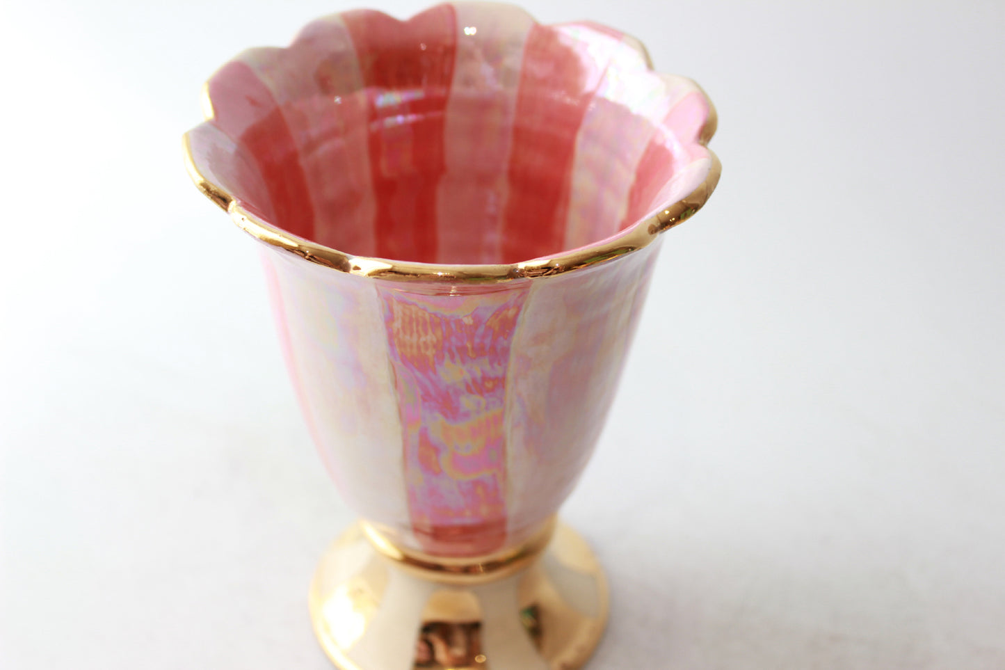 Tiny Fluted Footed Vase