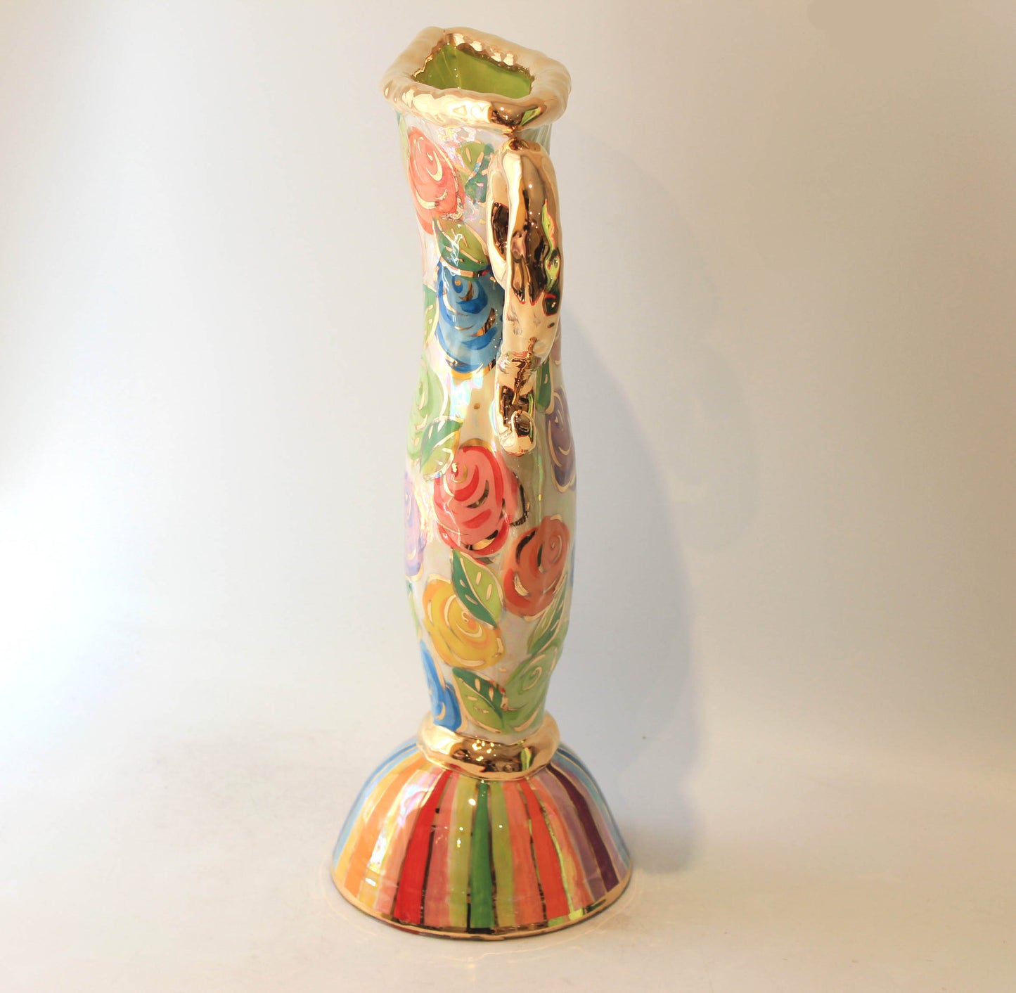 Giant Handmade Vase Pastel Block Rose