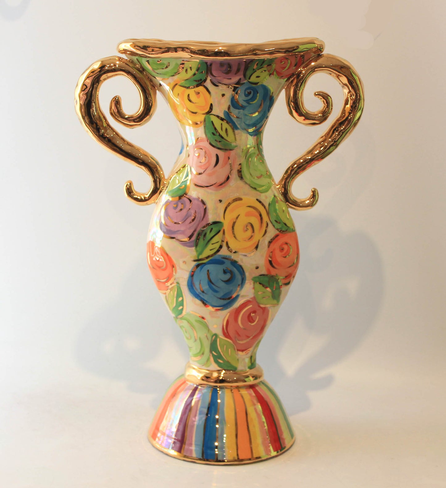 Giant Handmade Vase Pastel Block Rose