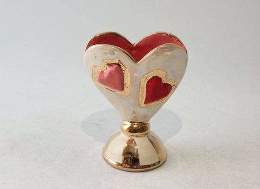 Baby Heart Vase with Studded Hearts