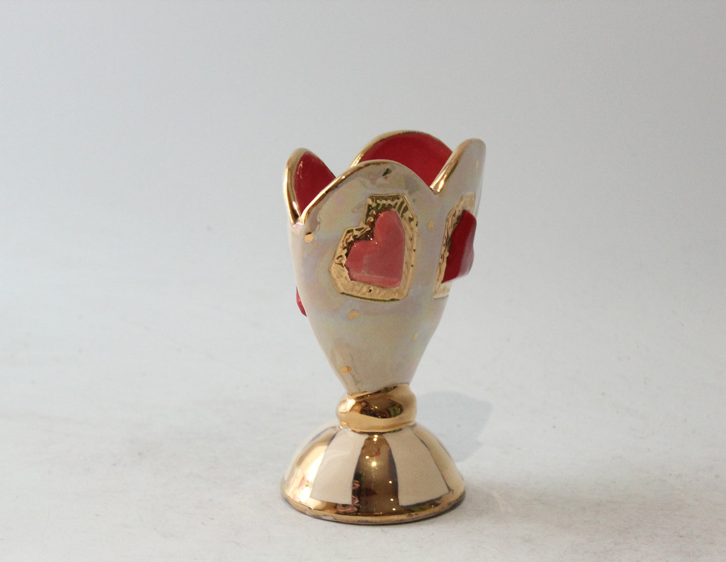 Baby Heart Vase with Studded Hearts