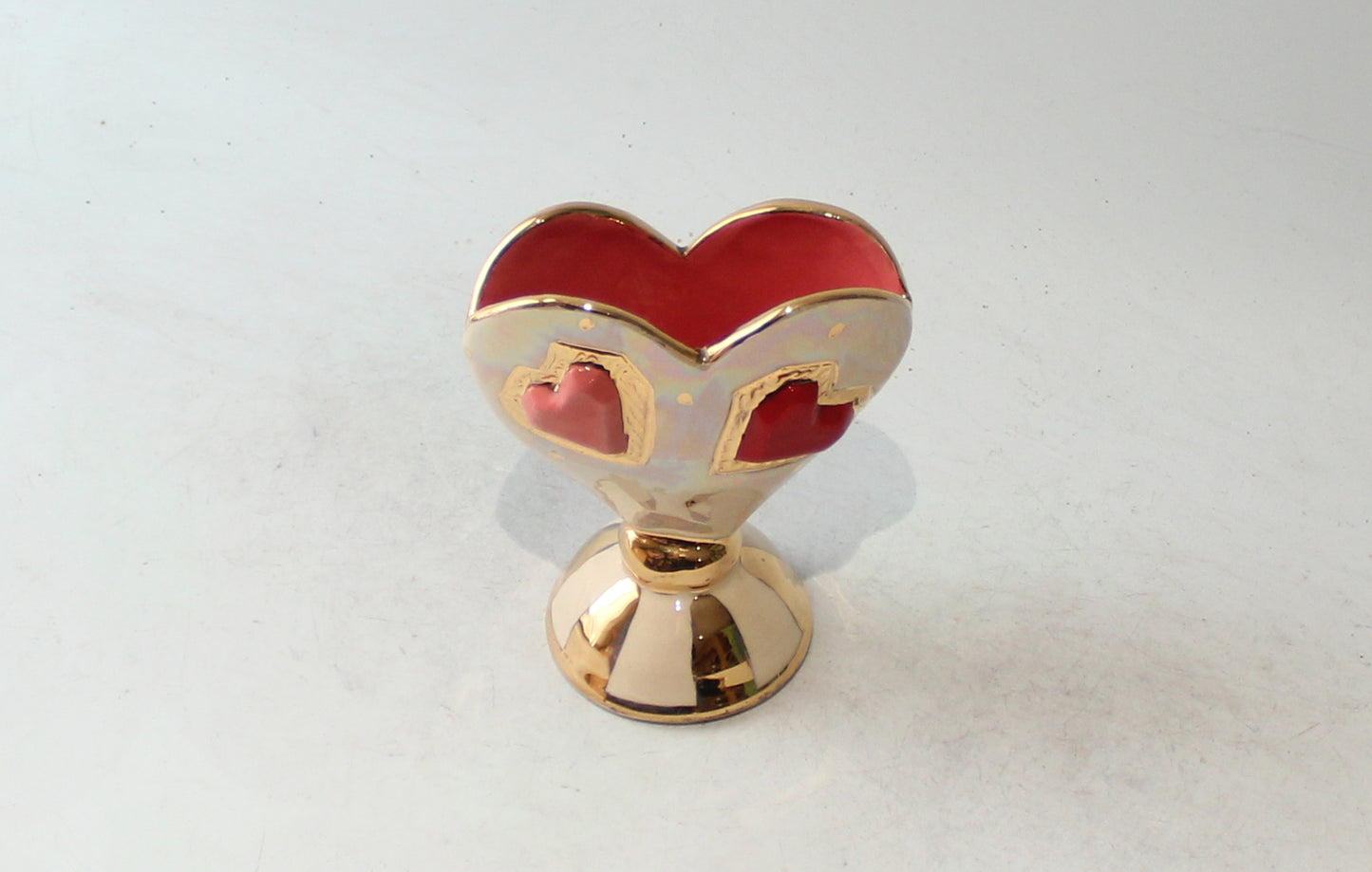 Baby Heart Vase with Studded Hearts