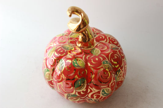 Large Pumpkin Red Rosebush