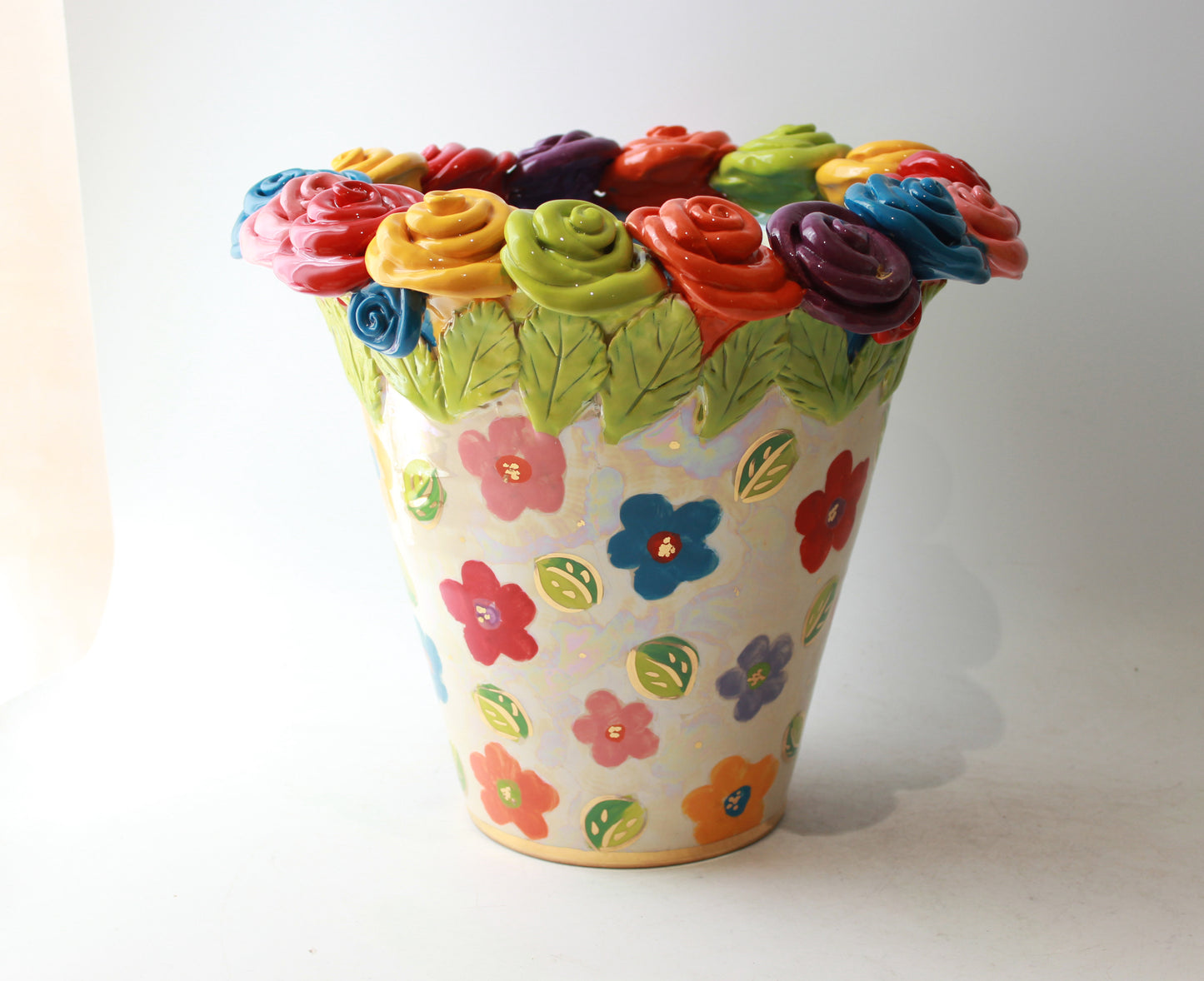 Rose Encrusted Champagne Bucket Daisy Design