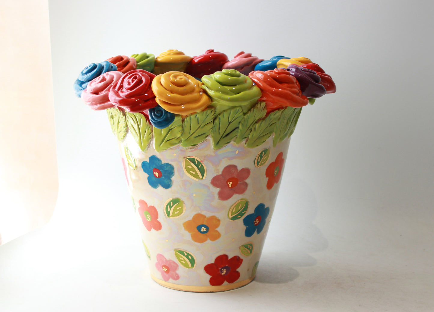 Rose Encrusted Champagne Bucket Daisy Design