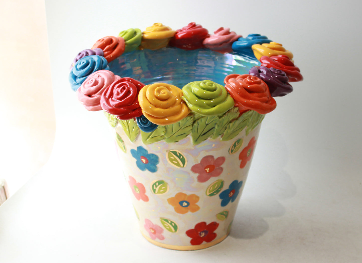 Rose Encrusted Champagne Bucket Daisy Design