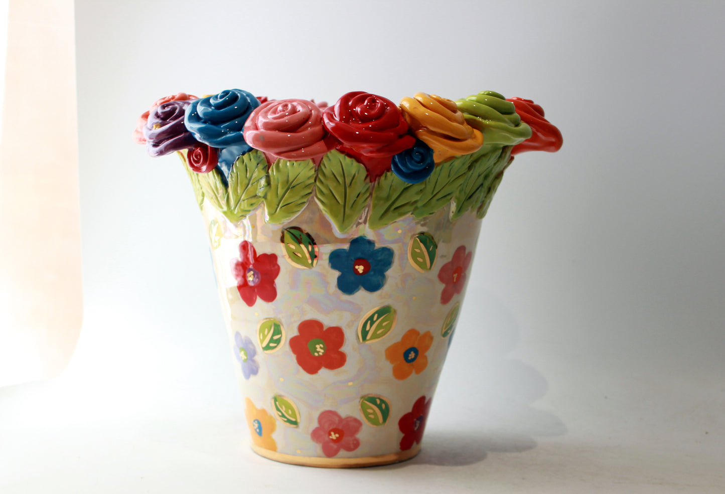 Rose Encrusted Champagne Bucket Daisy Design