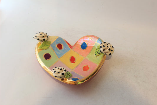 Rose Studded Heart Soap Dish Diamonds