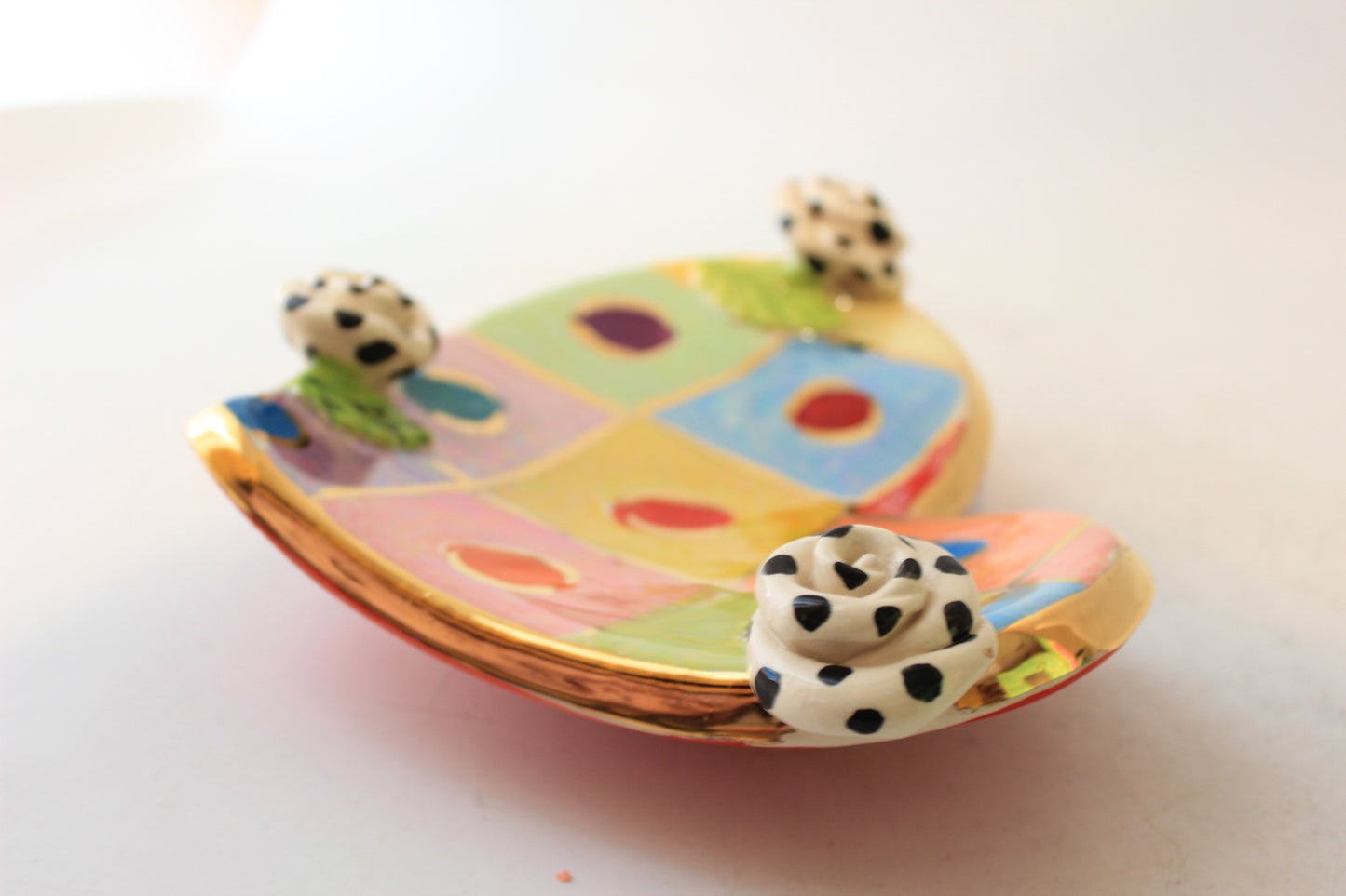 Rose Studded Heart Soap Dish Diamonds