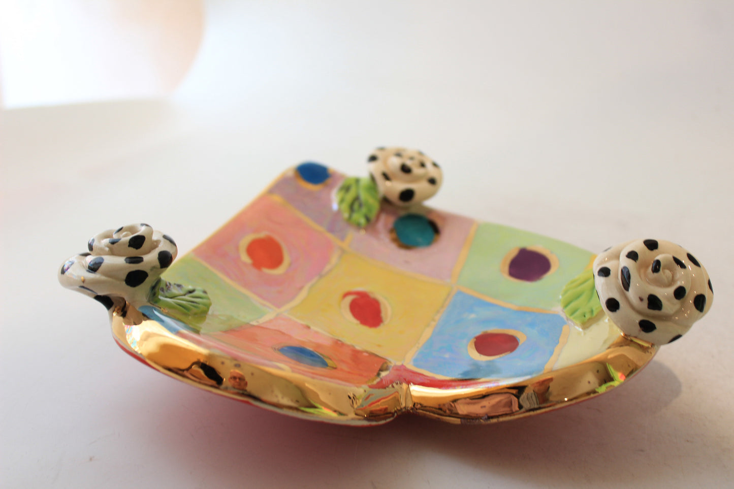 Rose Studded Heart Soap Dish Diamonds