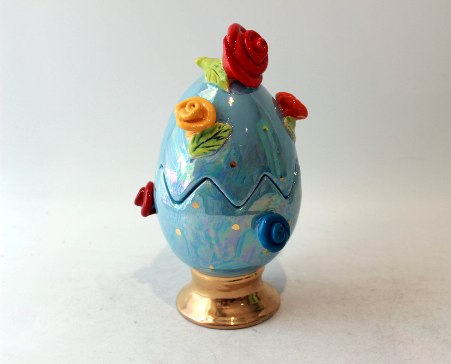 Rose Studded Easter Egg Blue