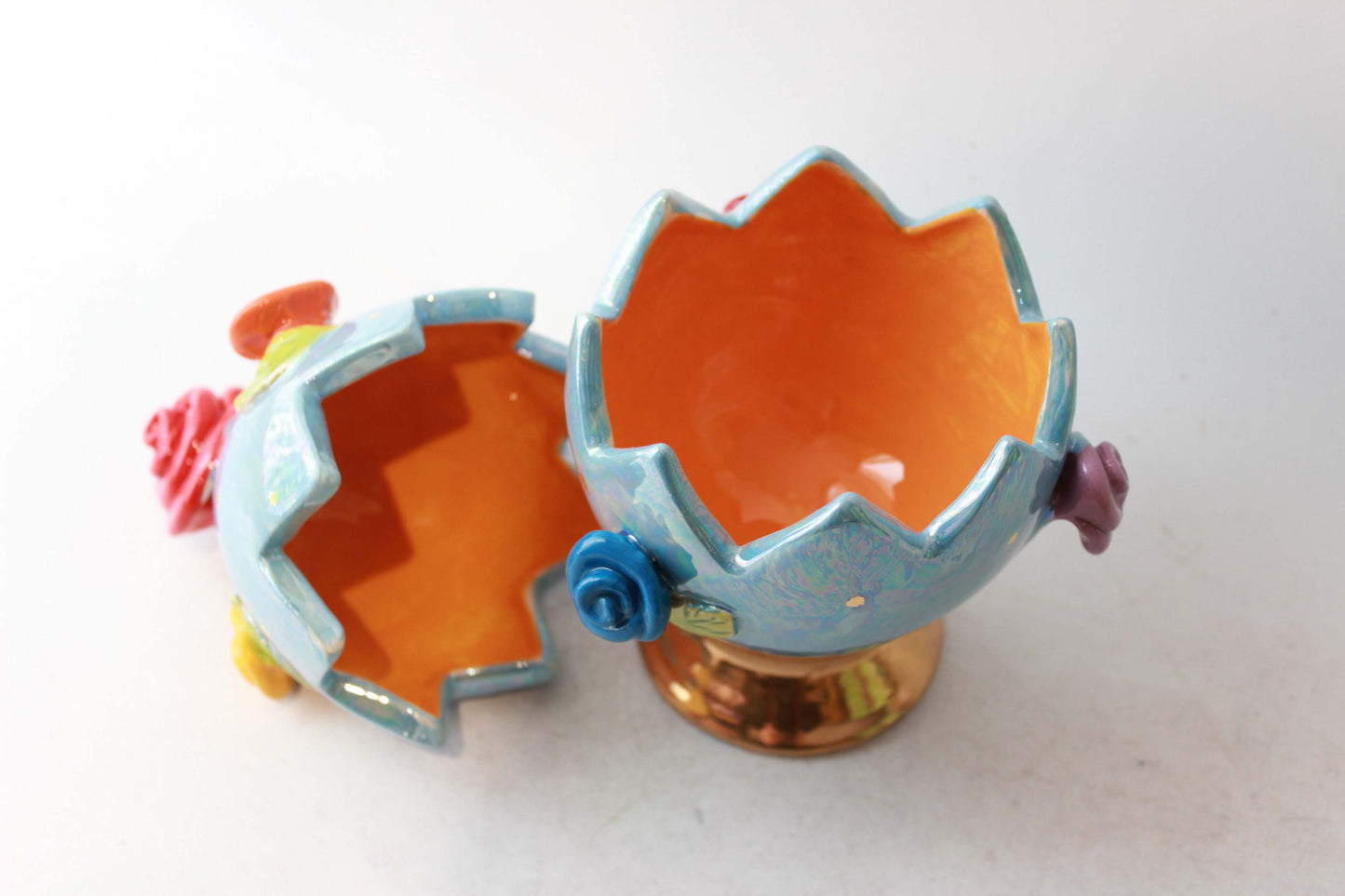 Rose Studded Easter Egg Blue