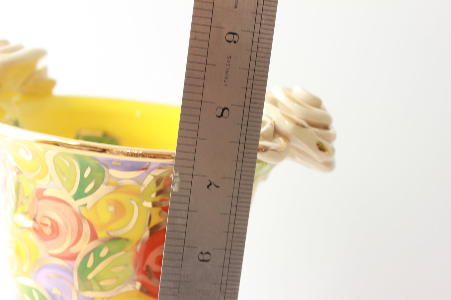 Rose Edged Footed Vase