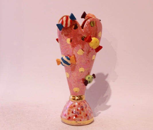 Tiny Heart Vase Sweetie Studded