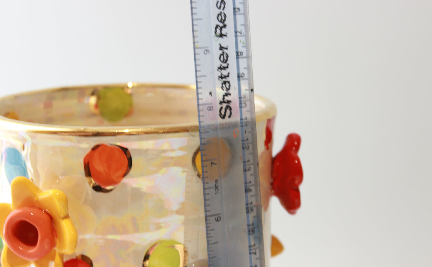 Multiflower Studded Utensil Jar