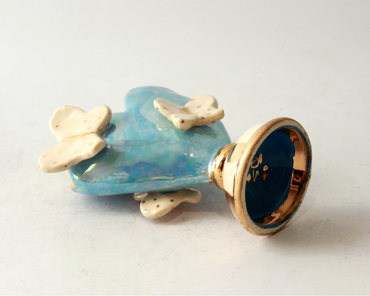 Butterfly Studded Baby Heart Vase