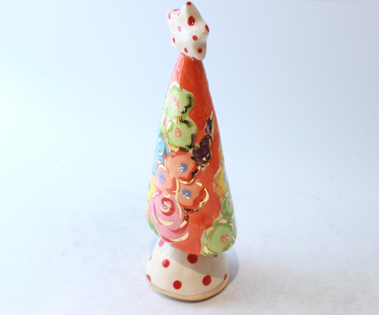 Small Christmas Tree Florals on Red