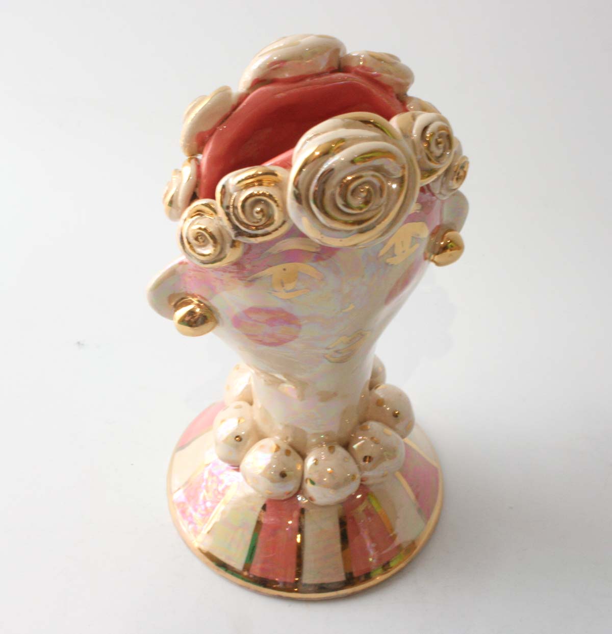 Baby Face Vase in Pink and Gold - MaryRoseYoung