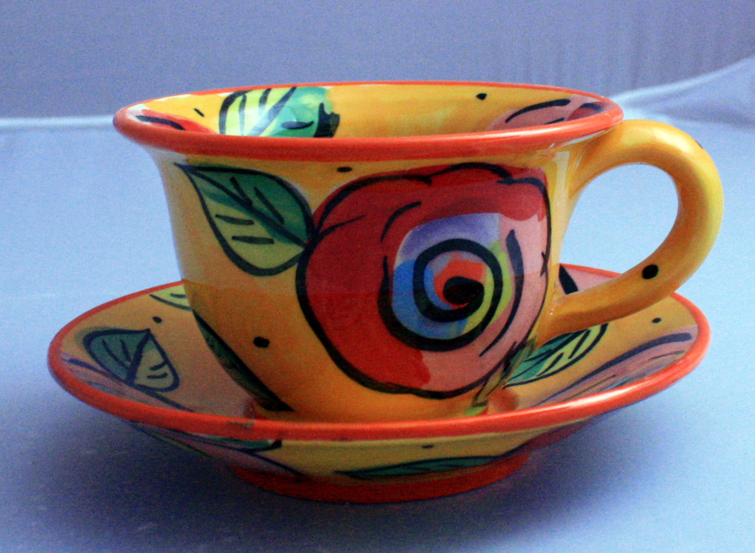 Cup and Saucer Yellow Roses - MaryRoseYoung
