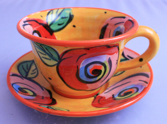 Cup and Saucer Yellow Roses - MaryRoseYoung