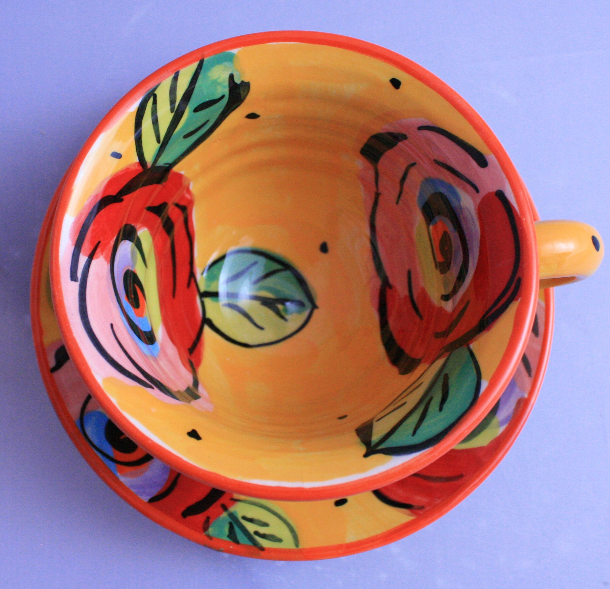Cup and Saucer Yellow Roses - MaryRoseYoung