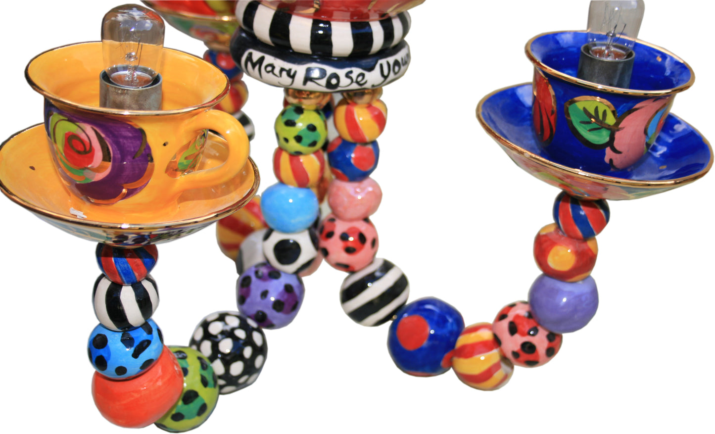 Three Armed Tea-set Chandelier - MaryRoseYoung