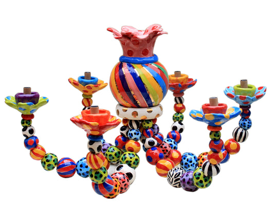 Six Armed Chandelier in "Petals"