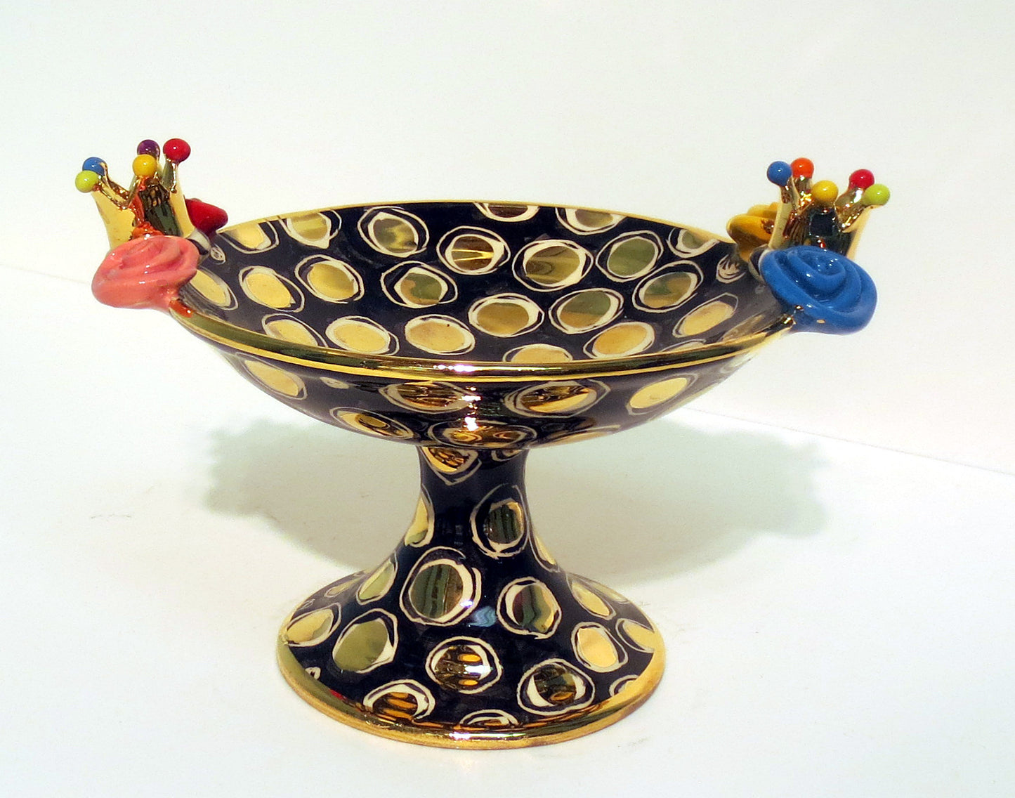 Crown Cocktail Dish "Gold Dubloons" - MaryRoseYoung