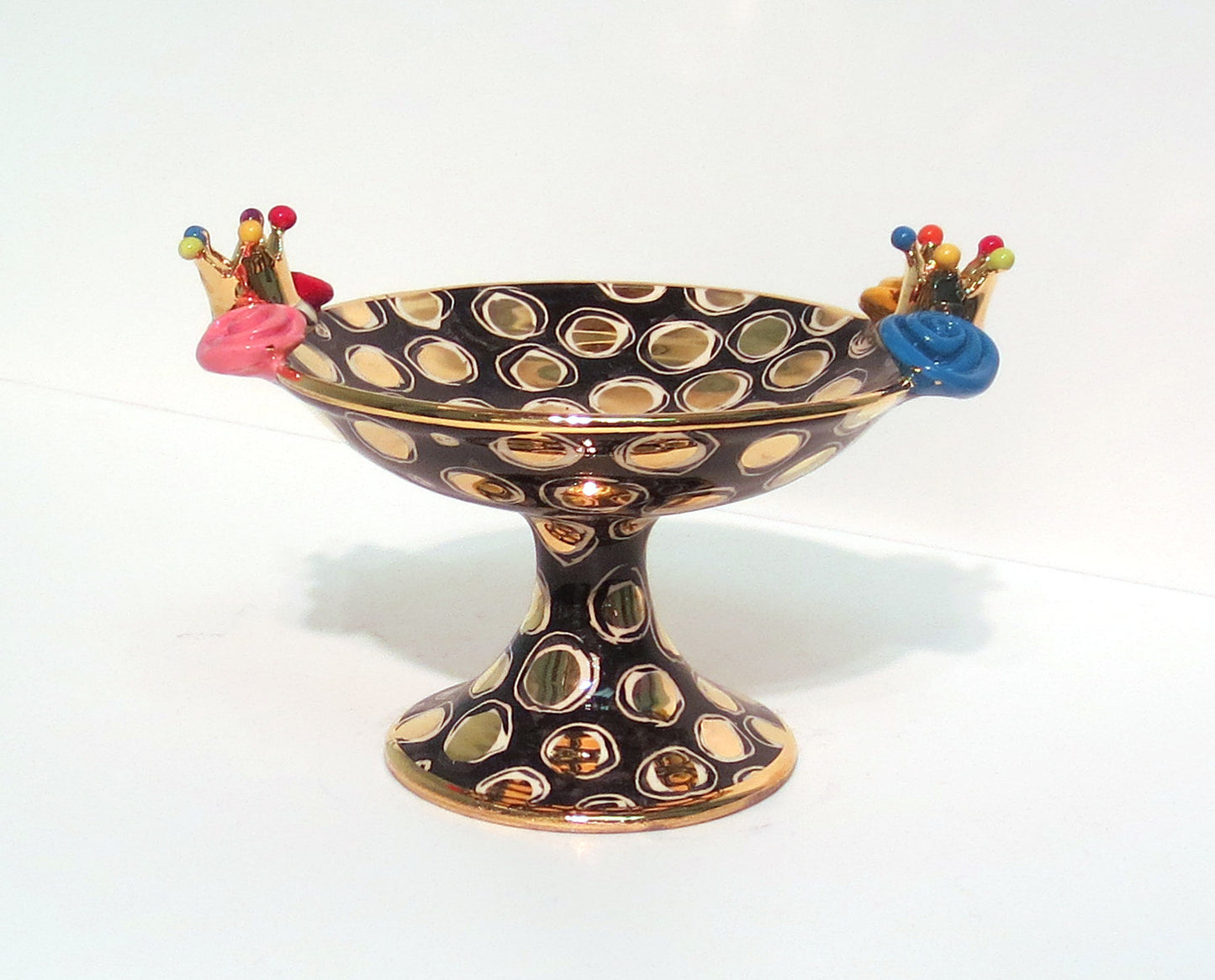 Crown Cocktail Dish "Gold Dubloons" - MaryRoseYoung