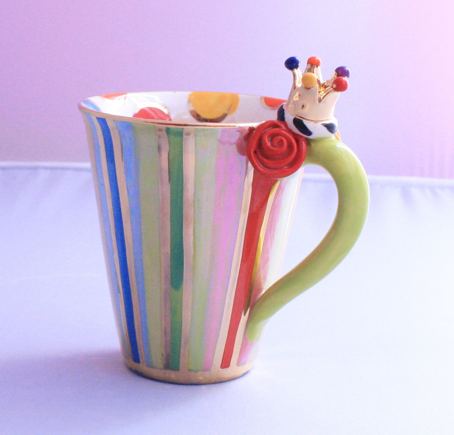 Crown Mug Stripes and Dots - MaryRoseYoung