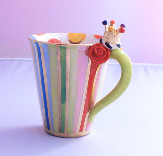 Crown Mug Stripes and Dots - MaryRoseYoung
