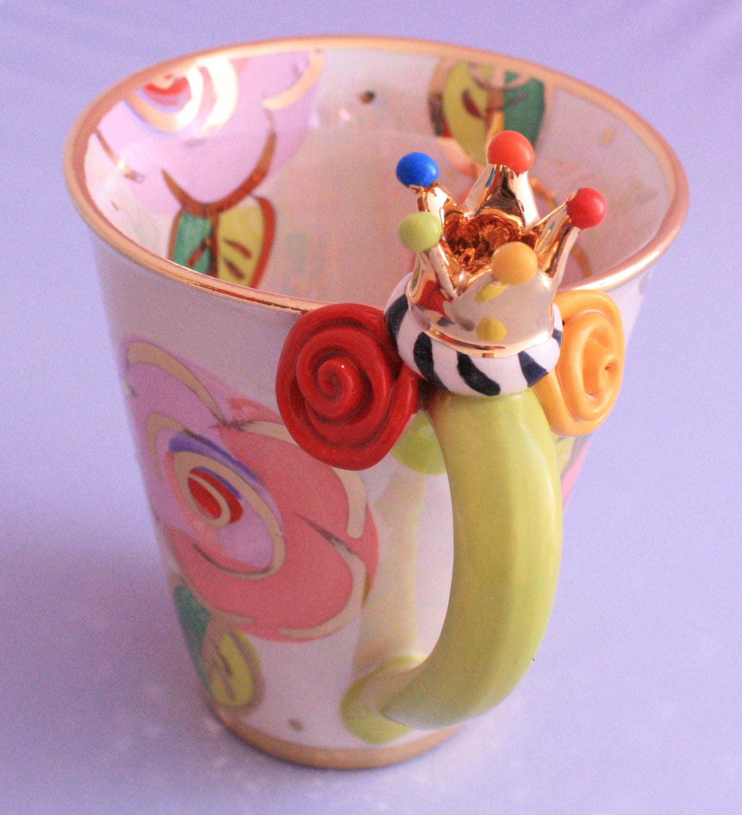 Crown Mug Pale Roses Pink - MaryRoseYoung