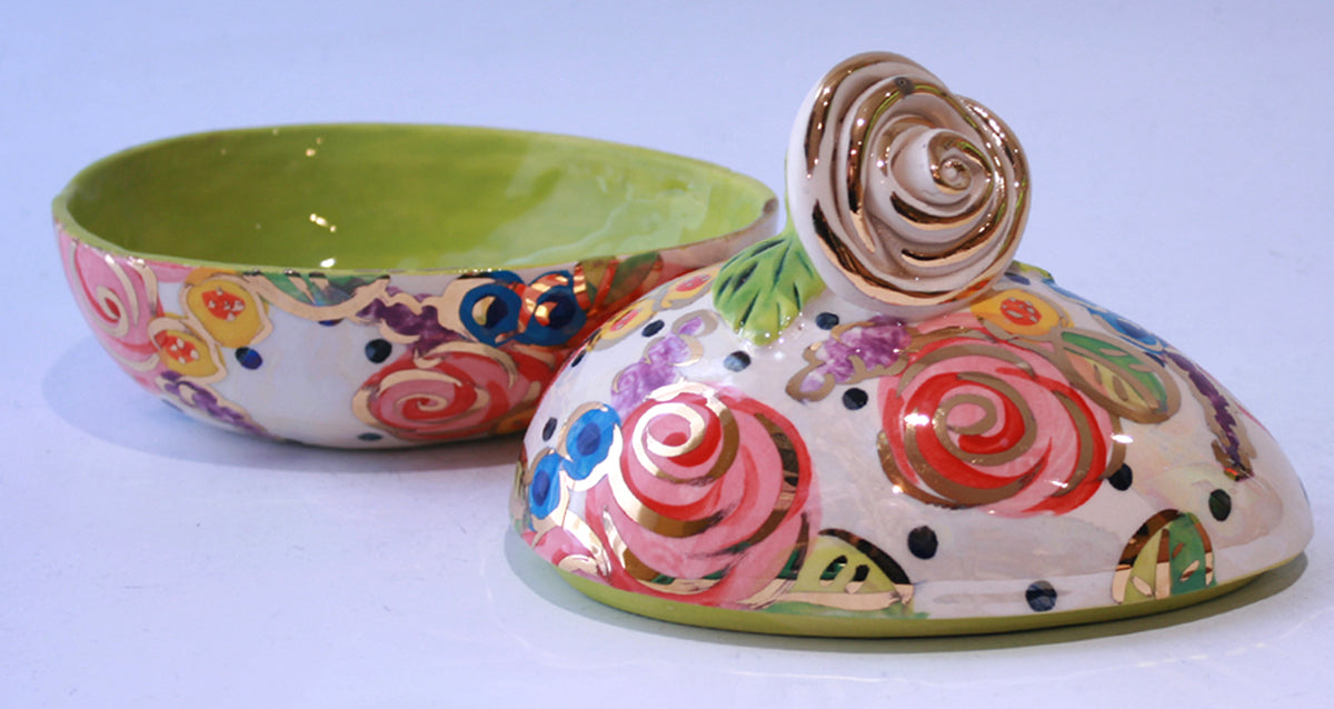 Easter Egg in Vintage Floral - MaryRoseYoung