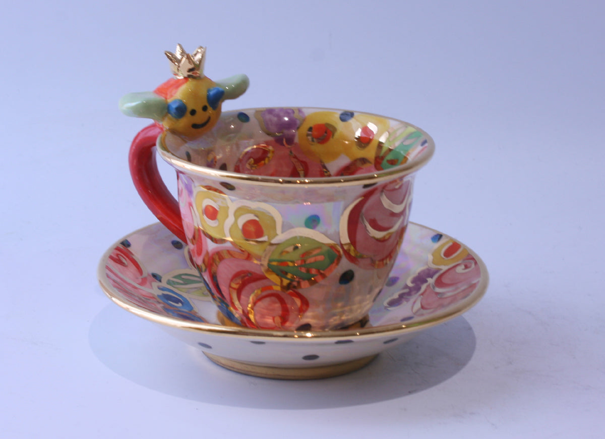 Bee Cup and Saucer - MaryRoseYoung