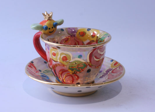 Bee Cup and Saucer - MaryRoseYoung
