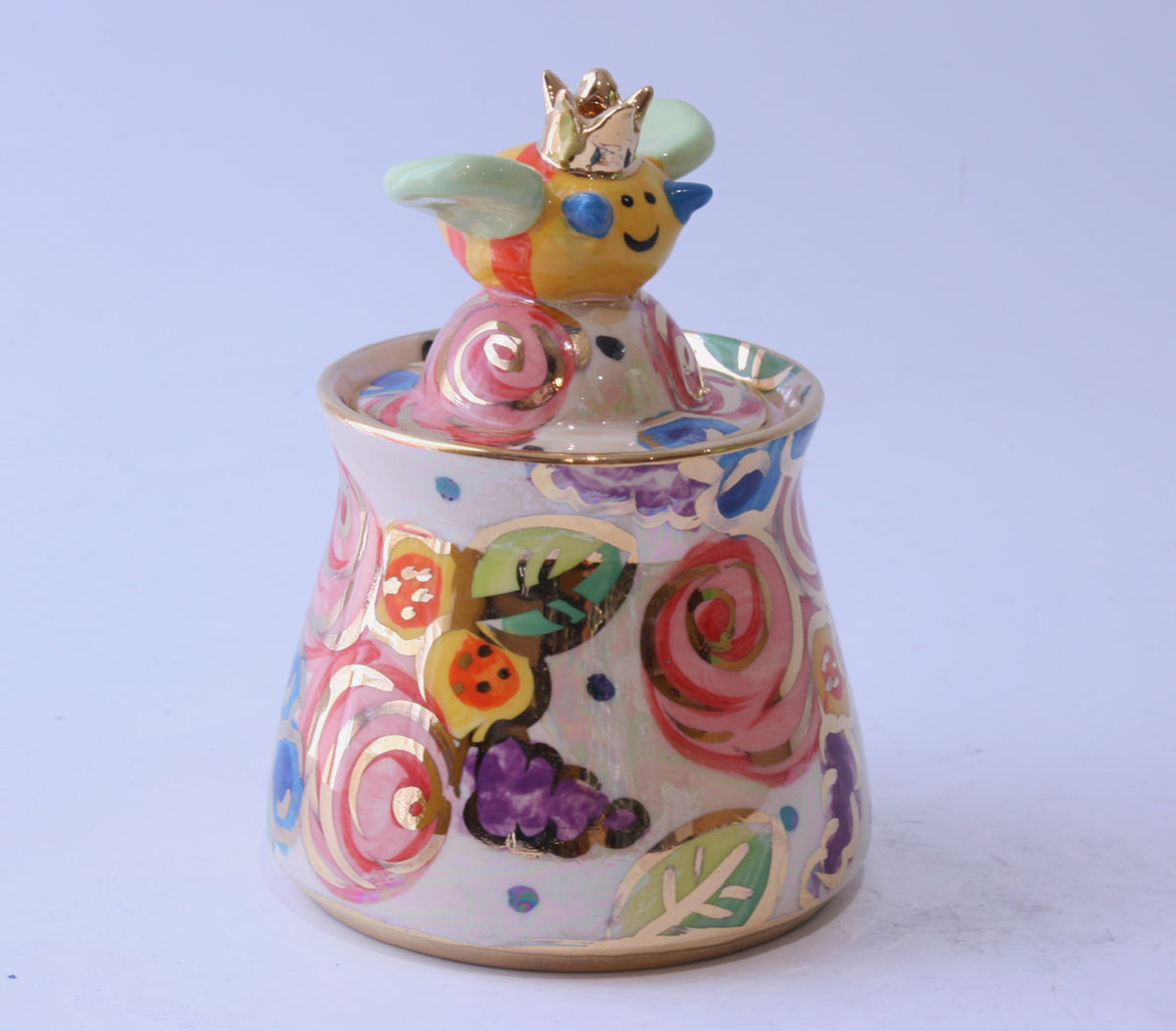 Bee Sugar Pot - MaryRoseYoung