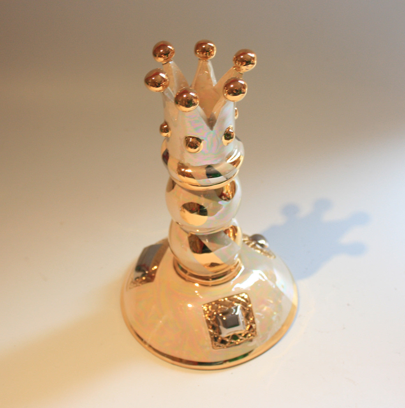 Jewelled and Beaded Short Candlestick - MaryRoseYoung