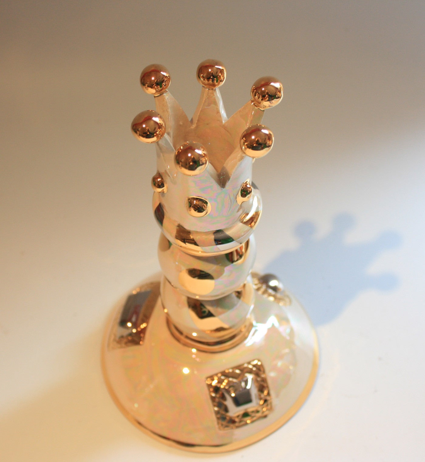 Jewelled and Beaded Short Candlestick - MaryRoseYoung