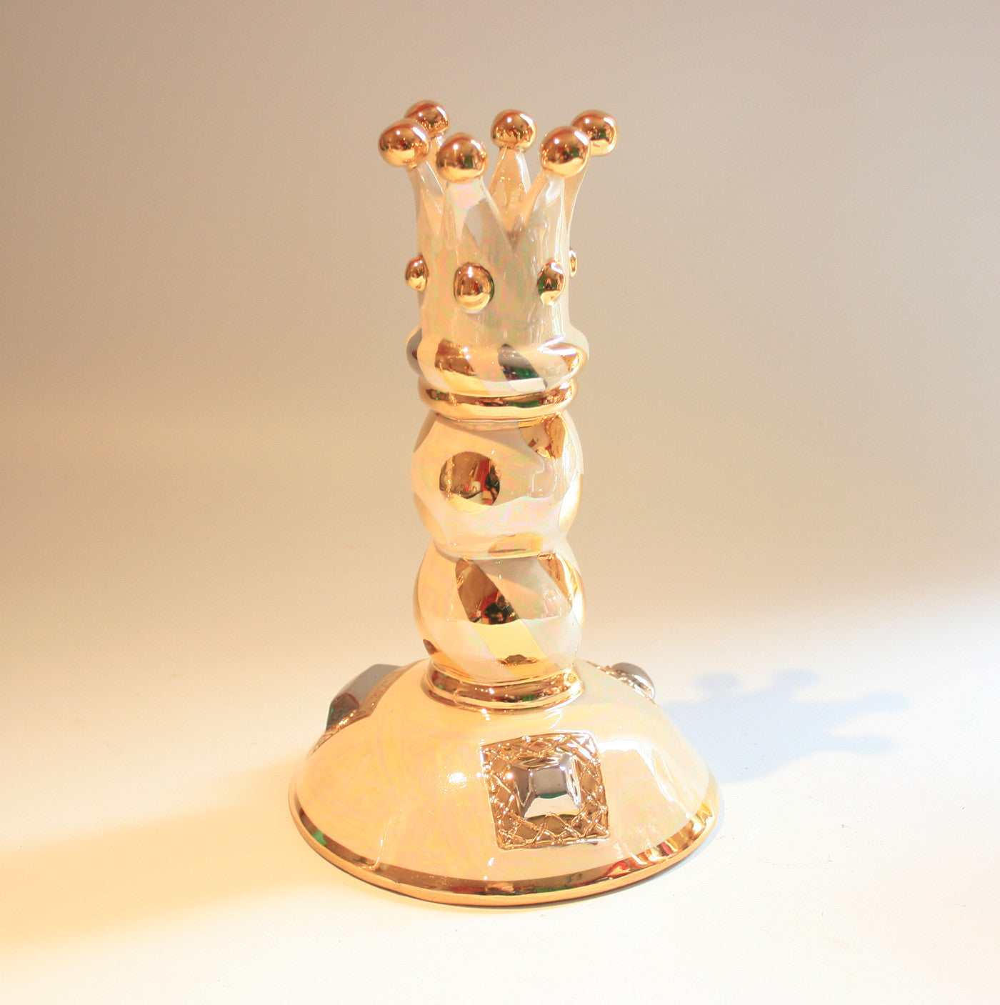 Jewelled and Beaded Short Candlestick - MaryRoseYoung