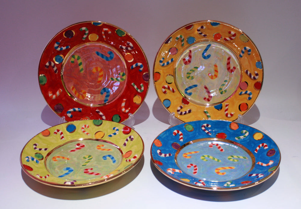 Candy Cane Side Plate - MaryRoseYoung