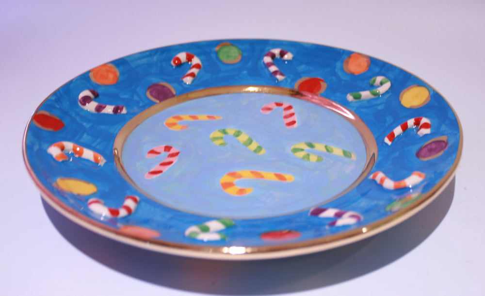 Candy Cane Side Plate - MaryRoseYoung