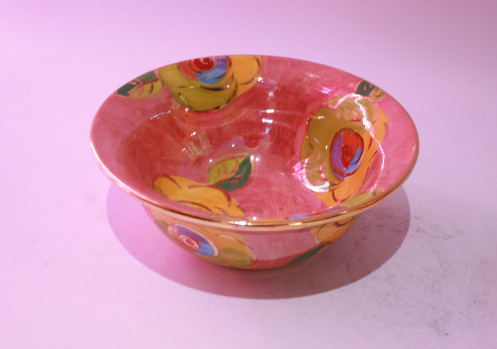 Cereal Bowl Gold New Rose Pink - MaryRoseYoung